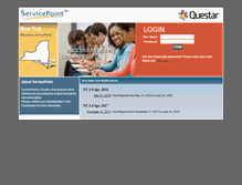 Tablet Screenshot of ny-servicepoint.questarai.com